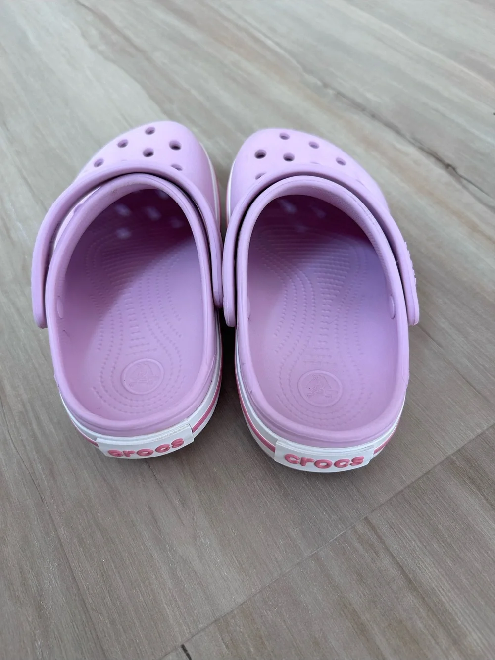 CROCS Kids Slip-On Clogs in Light Pink size J1